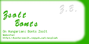 zsolt bonts business card